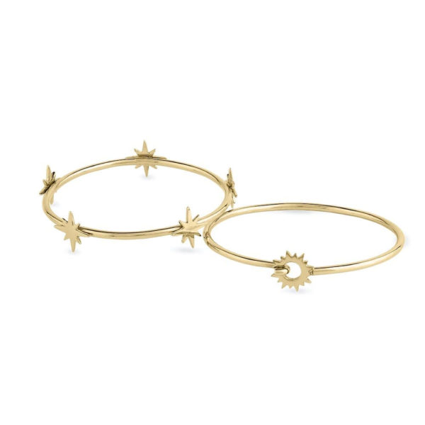 Butere Sun And Star Bracelet Set - Gold