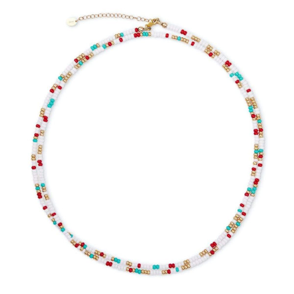 Sio Double Wrap Multi Colour Beaded Necklace