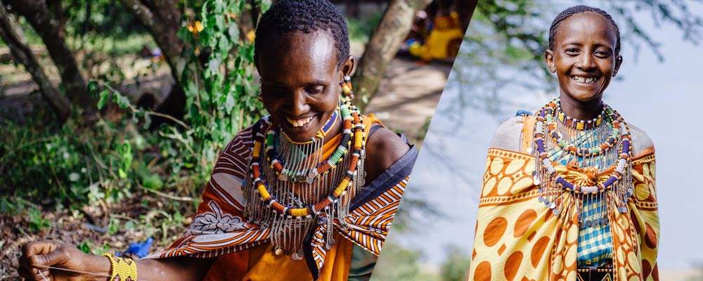 women from the maasai mara who make yala jewellery
